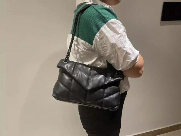 Fashionable Versatile Cow Leather Women’s lux Bag Small Lux yl Chain Crossbody Shoulder BagHigh