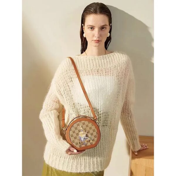 Lux G Handbags Women Bag Design Leather White Collar Fashion Model Chain Bag Messenger Handheld BagHigh