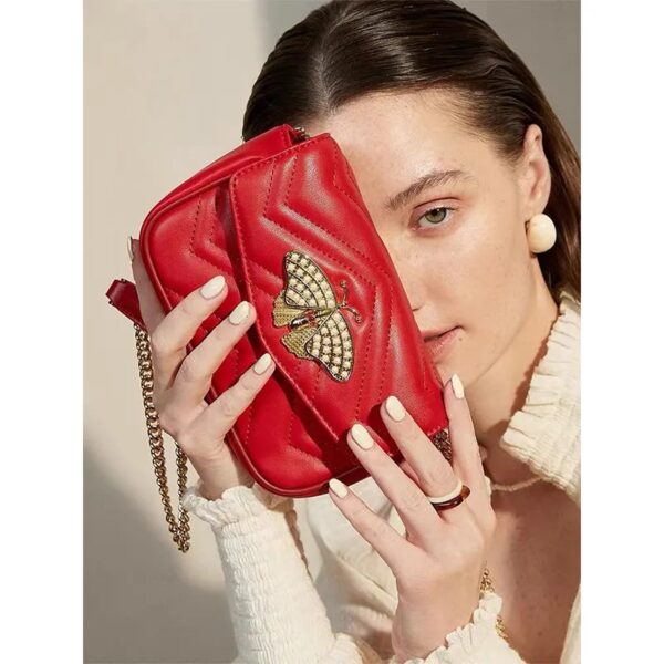 Lux G Handbags Women Bag Design Leather White Collar Fashion Mode l Kitten Bag Messenger Handheld Shoulder Bag High