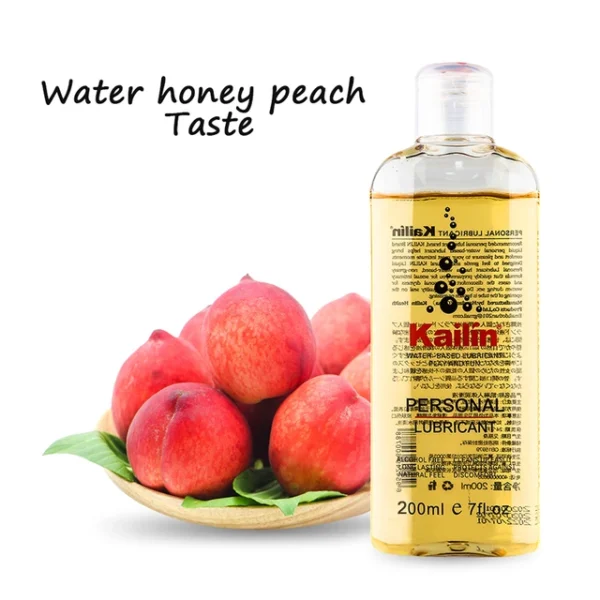 200ml Fruit Flavor Sex Lubricant Water-based Blueberry/Strawberry/Peach Sex Oil Vaginal and Anal Gel Adults Sex ProductYellow